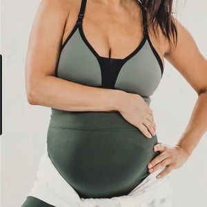 BLANQI Everyday Maternity Belly Support Leggings Forest night green Medium